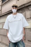 设计解构圆领短袖t恤2024春夏男女休闲简约百搭流宽松半袖G104P35，男装T恤，星座218-1（原230）