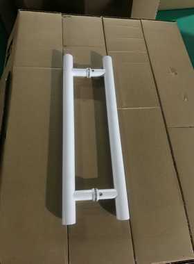 圆管乳白色玻璃门拉手 雅典白大门把手豪华洁白KTV门店铺门拉手