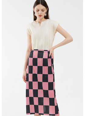 褶皱艺术半裙B90531