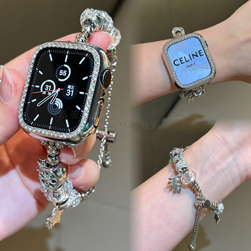 潘多串珠金属链适用watchS11表带