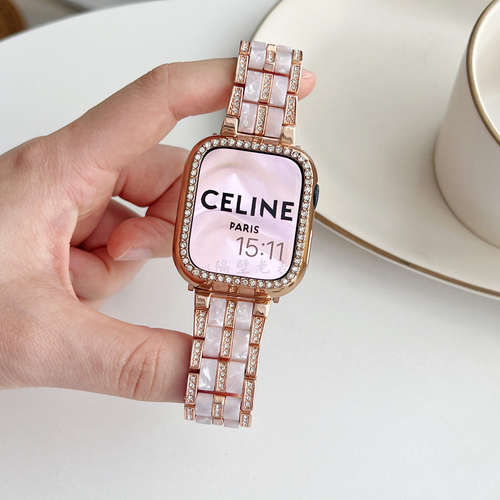 金属拼树脂闪钻适用WatchS11表带