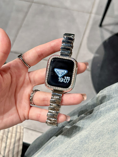 适用iwatchS9表带简约金属蝴蝶扣