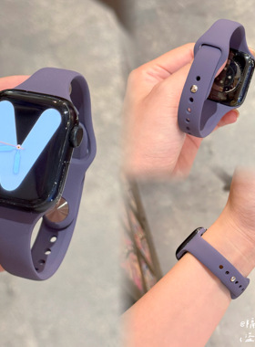 适用于苹果手表S11硅胶小蛮腰表带apple watch109876SE女款iwatch