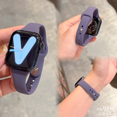 适用iwatchS11硅胶小蛮腰表带SE3