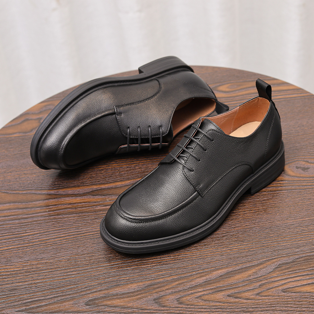 男士经典款低跟软底工装低帮皮鞋