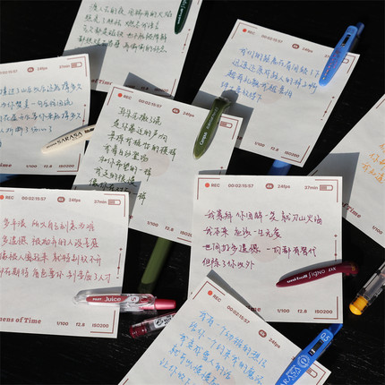 绝美常规彩色中性笔做笔记专用 百乐划重点斑马手帐按动式高颜值