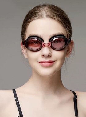 百搭高清防雾防水专业游泳装备泳镜小框显白女近视潜水装备带度数