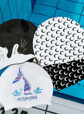 硅胶泳帽加大长头发女防水不勒头护耳成人训练游泳大头围网红时尚