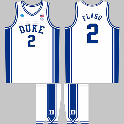 NCAA篮球队服定制杜克大学弗拉格