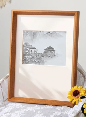 实木相框挂墙24 30寸36 4K 16 20寸外框装裱画框A4A3简约装饰