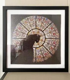 网红教堂猫拼图框Cathedral Cat异形拼图装裱30*30cm挂墙实木相框