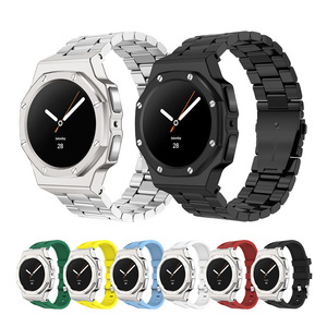 金属改装壳适用三星watch 8 46mm 8代44mm 40mm保护壳金属表带