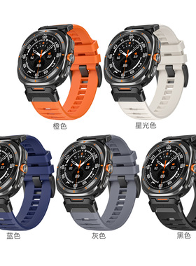 适用三星手表Galaxy watch 7Ultra机能氟橡胶表带 三星watch7表带