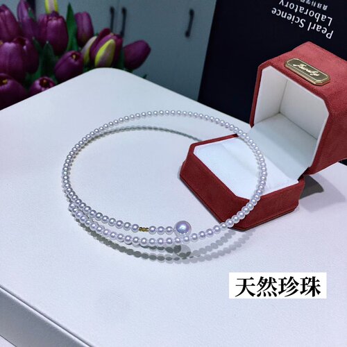 绝美！天然珍珠媲美AKOYA珠光baby珠18K金小米珠设计款颈圈项圈
