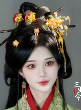 三生令【九歌】秦汉古风发饰女簪子发夹汉服配饰发钗流苏头饰