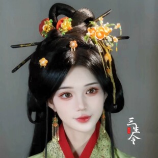 三生令【九歌】秦汉古风发饰女簪子发夹汉服配饰发钗流苏头饰