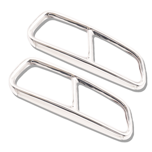 适用于16-18款奥迪A6L改装配件A6四出尾喉框排气管装饰罩外饰亮条