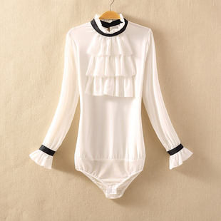 雪纺衬衫 时尚 女设计感小众初秋轻熟2021春季 韩版 洋气连体 新款 长袖