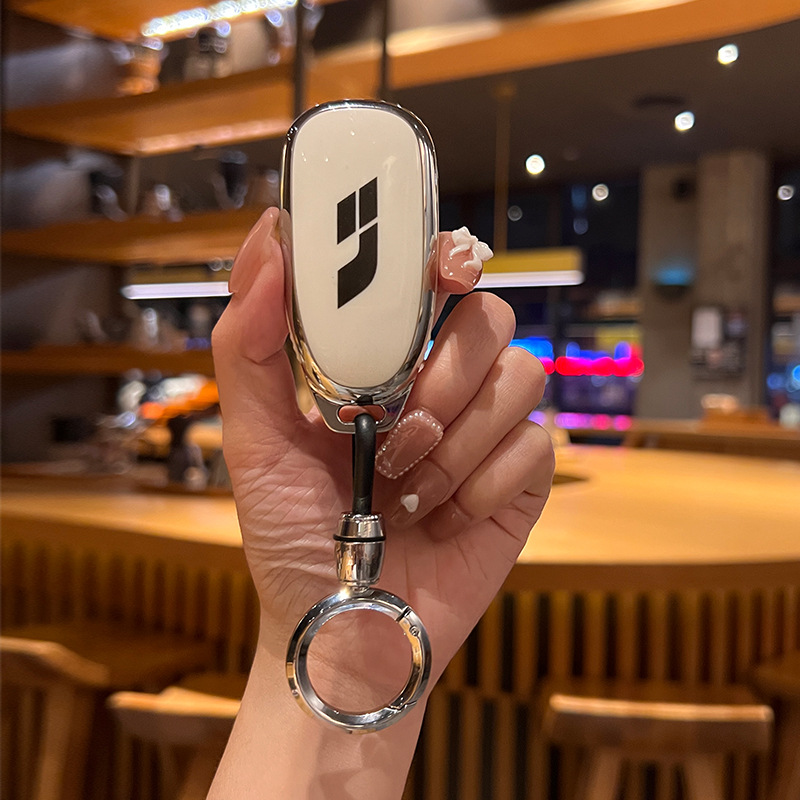 于理想one钥匙套高档l9 max理想l8l7汽车钥匙包壳扣装饰用品