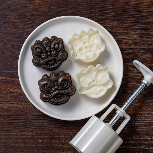 醒狮月饼绿豆糕模具中秋国潮传统