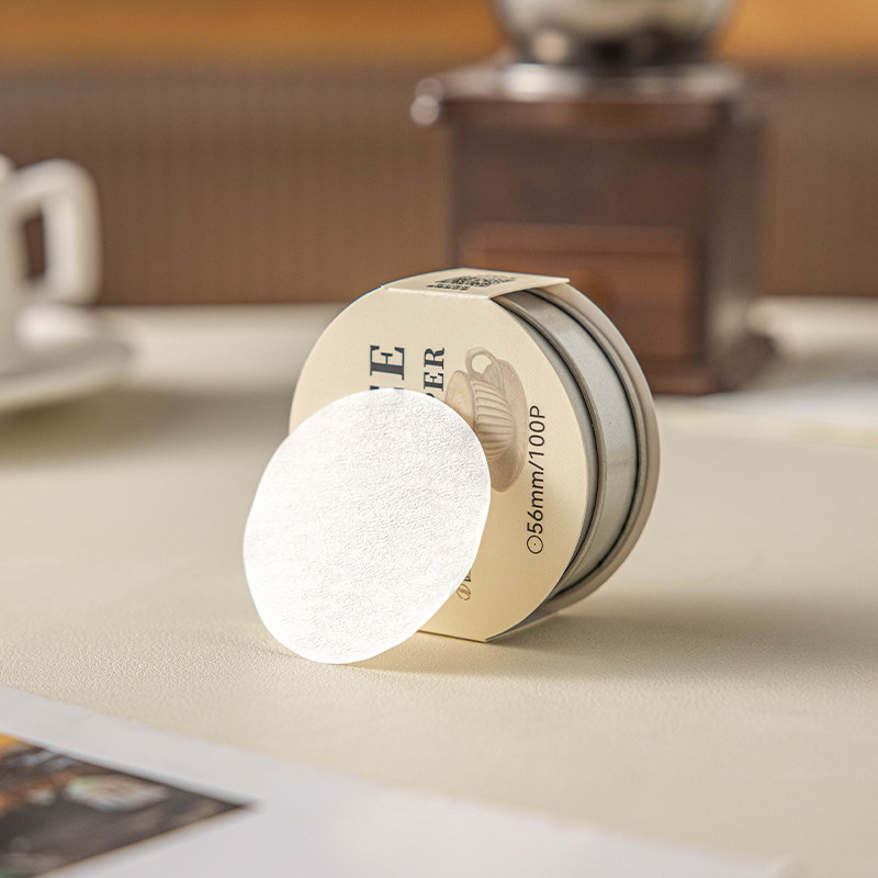 咖啡机过滤纸58mm圆形一次性摩卡壶粉碗进口手柄意式专用滤纸