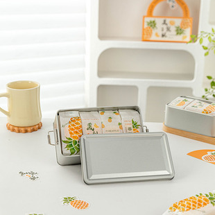 搭扣马口铁盒子迷你饼干凤梨酥雪花蛋糕甜品密封收纳空圆礼盒空