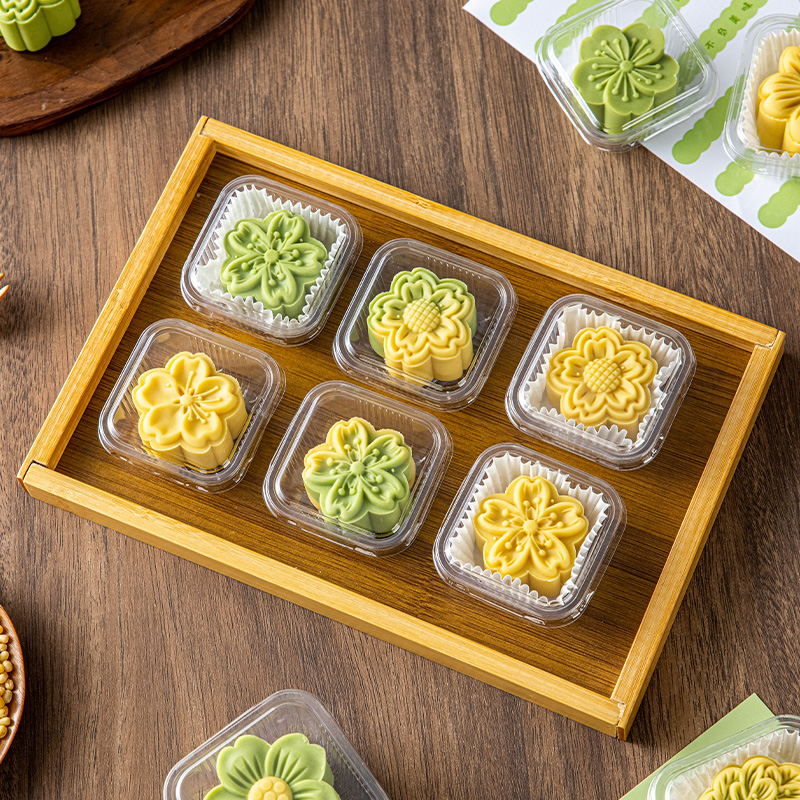 绿豆糕包装盒山药糕点冰皮月饼礼盒子单独吸塑粒和果子中式空打包