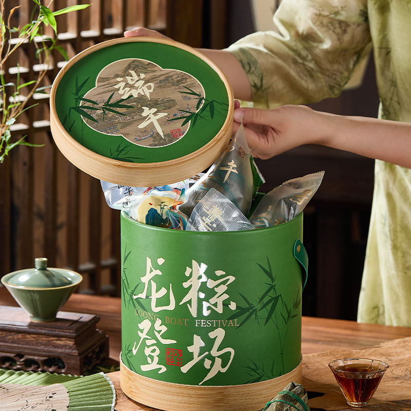 粽子礼品包装盒空端午手提袋2026新款定制装咸鸭蛋拎酒店企业伴手