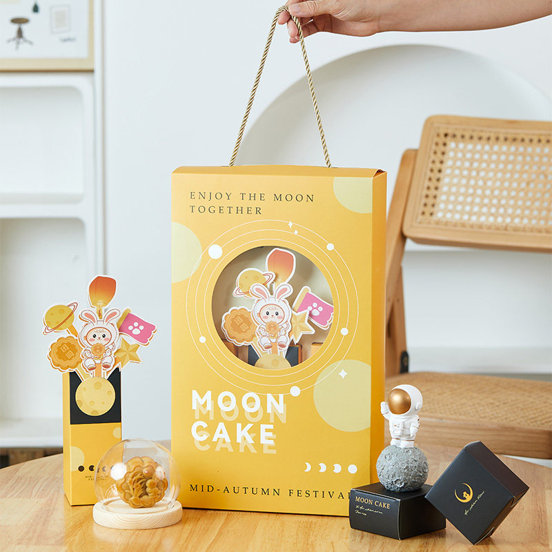 2025新款月饼包装盒礼盒蛋黄酥中秋送礼冰皮广式流心6粒空礼品盒