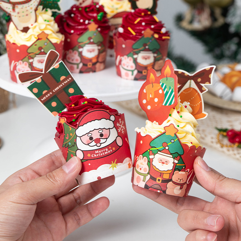 新款可爱风卡通圣诞节纸杯