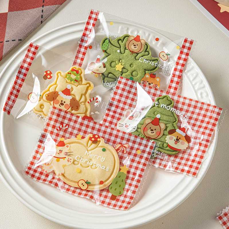 圣诞雪花酥饼干小包装袋子封口机单独立透明牛轧糖果小曲奇打包