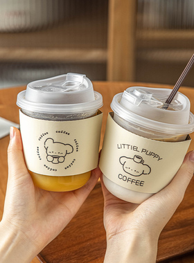 一次性咖啡杯子带盖奶茶即弃的耐高温加厚食品级塑料瓶果汁专用家