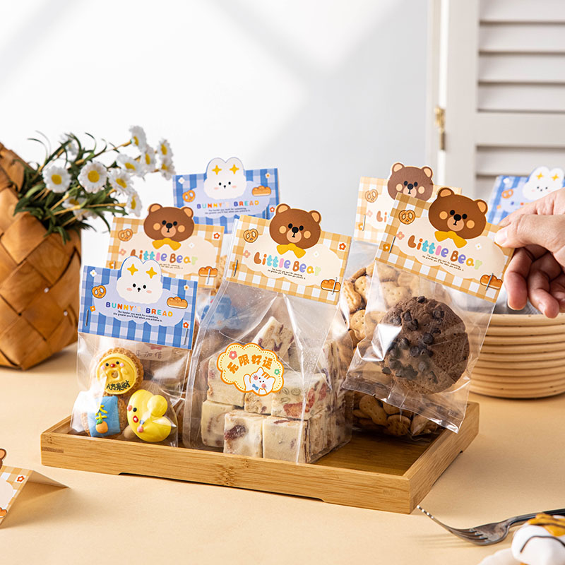 2026新年新款卡头烘焙包装袋曲奇雪花酥打包袋马年透明独立食品袋