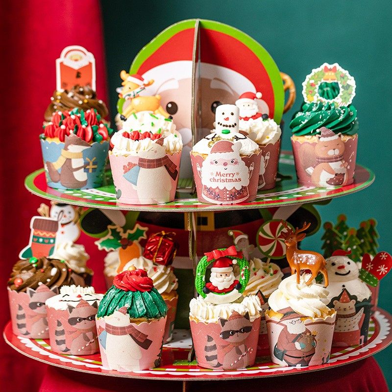 圣诞节纸杯蛋糕纸杯托杯子卡通食品级可爱烤箱专用生日装饰包装盒,厨房/烹饪用具,烘焙用纸,淘宝优惠券,粉丝福利购,淘宝优惠卷