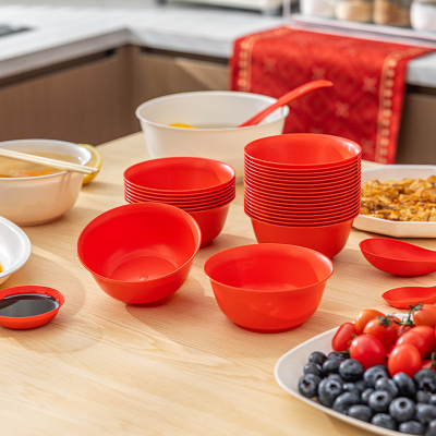 一次性食品级家用饭碗和筷子餐盒加厚过年喜庆打包盒子环保盘碟