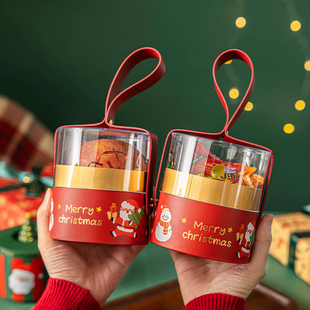 新款圣诞节礼品袋平安夜苹果礼盒透明包装盒糖果袋子装饰小礼盒