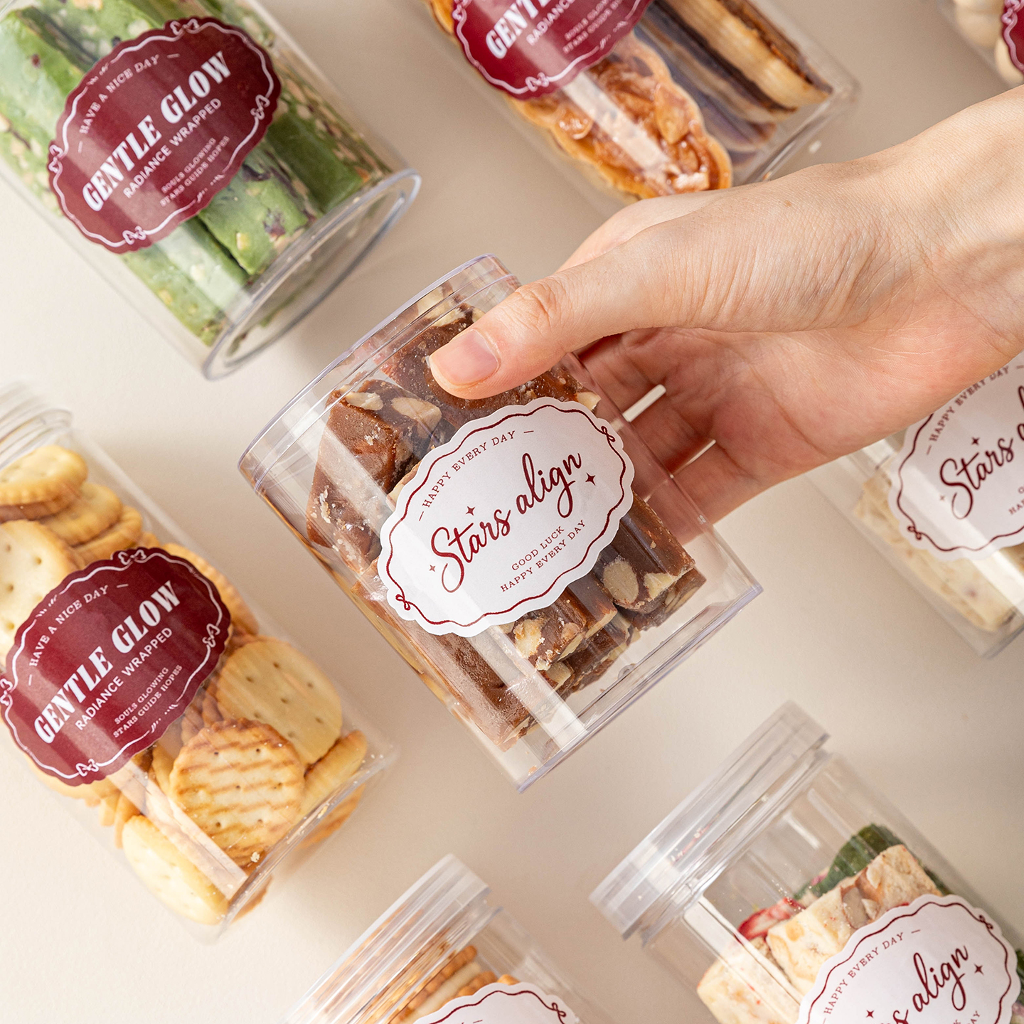 饼干包装盒曲奇密封罐食品盒子雪花酥牛轧糖手工桃酥烘焙透明塑料