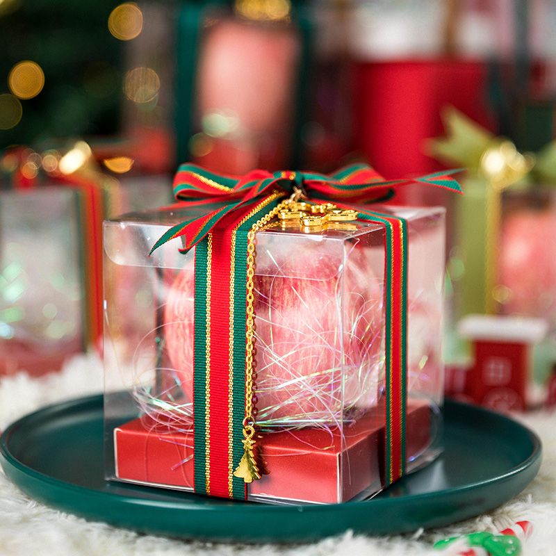 平安夜苹果礼盒空盒新款透明精美创意圣诞包糖果平安果盒子专用