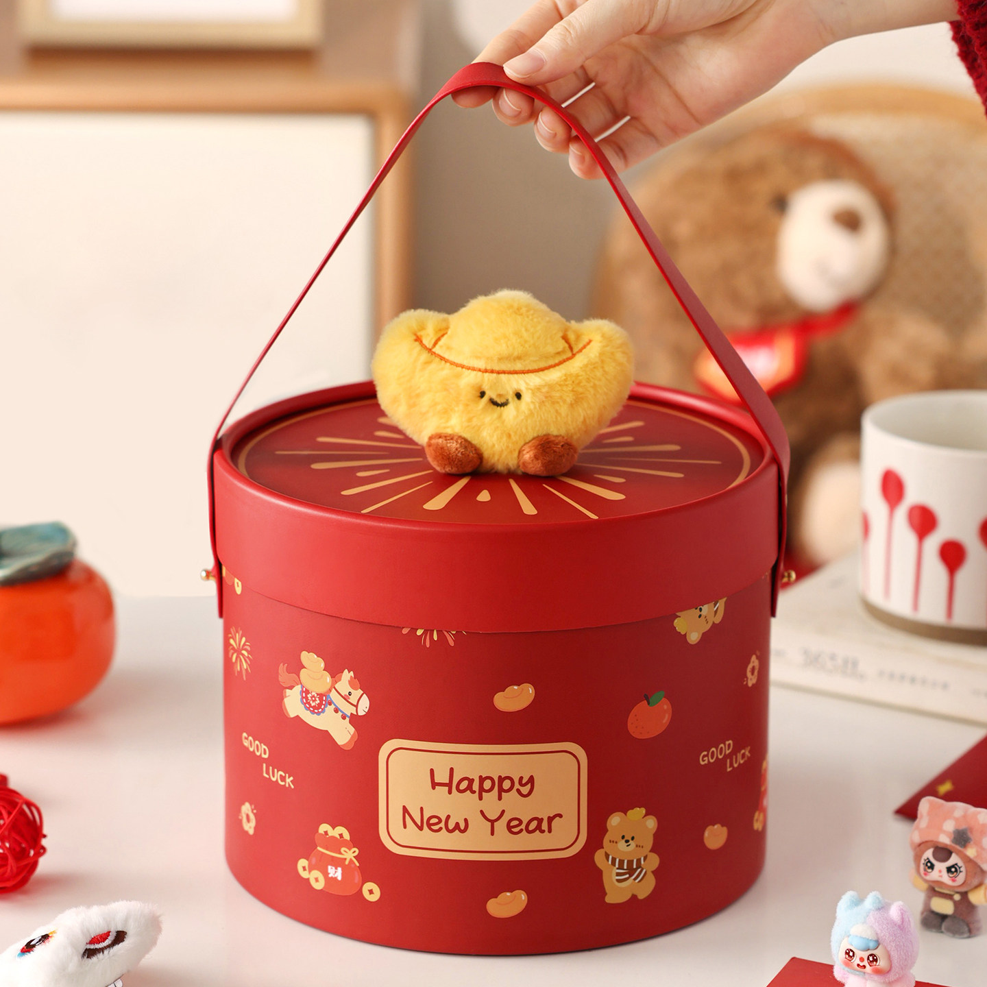 新年年货礼盒空盒马过春节送人零食伴手提烘焙饼干糖果2026大包装,包装,礼品盒,淘宝优惠券,粉丝福利购,淘宝优惠卷