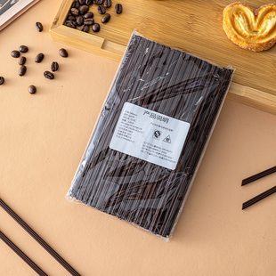 三品管吸管一次性食品级三孔吸管热饮咖啡茶饮独立包装斜口搅拌棒