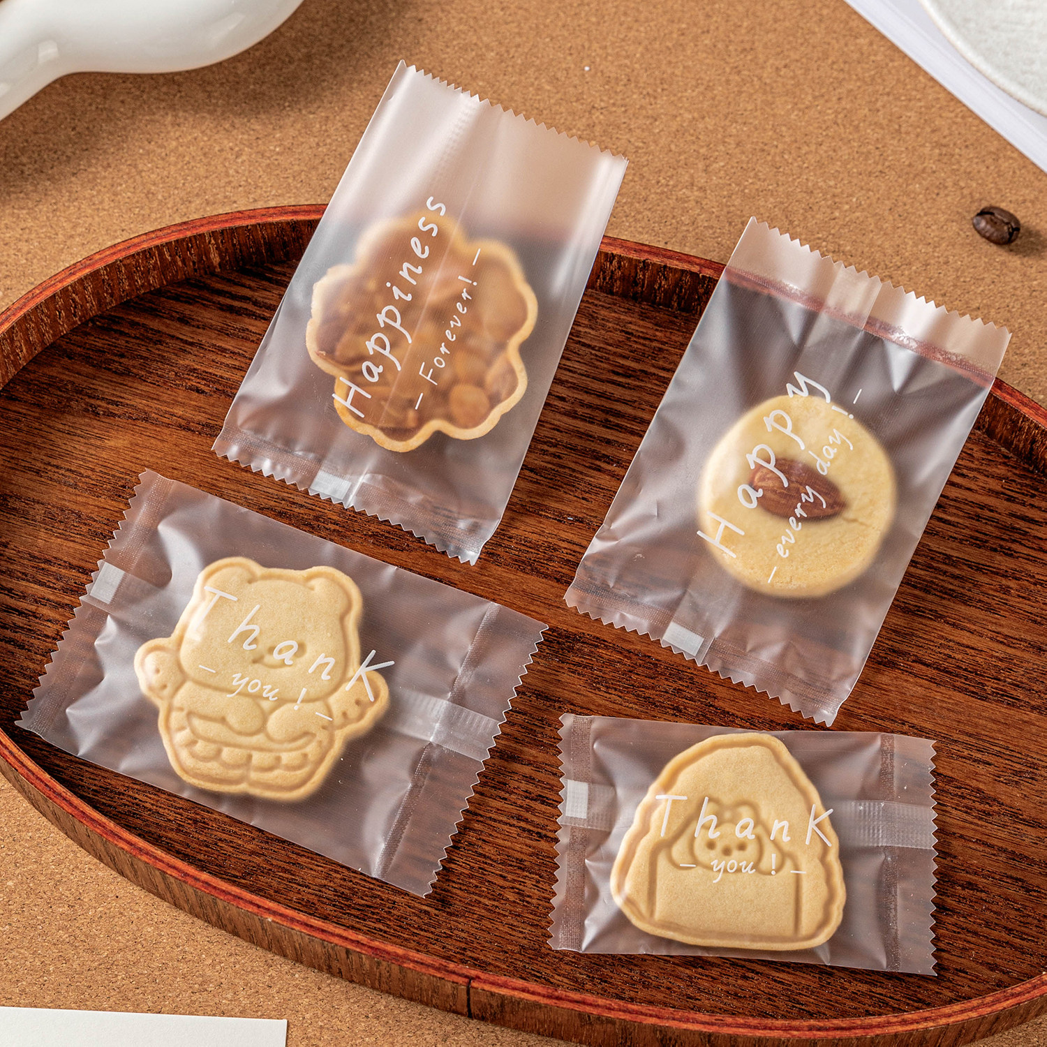 烘焙曲奇饼干雪花酥单独立小包装袋子食品级牛轧糖果机封口高级