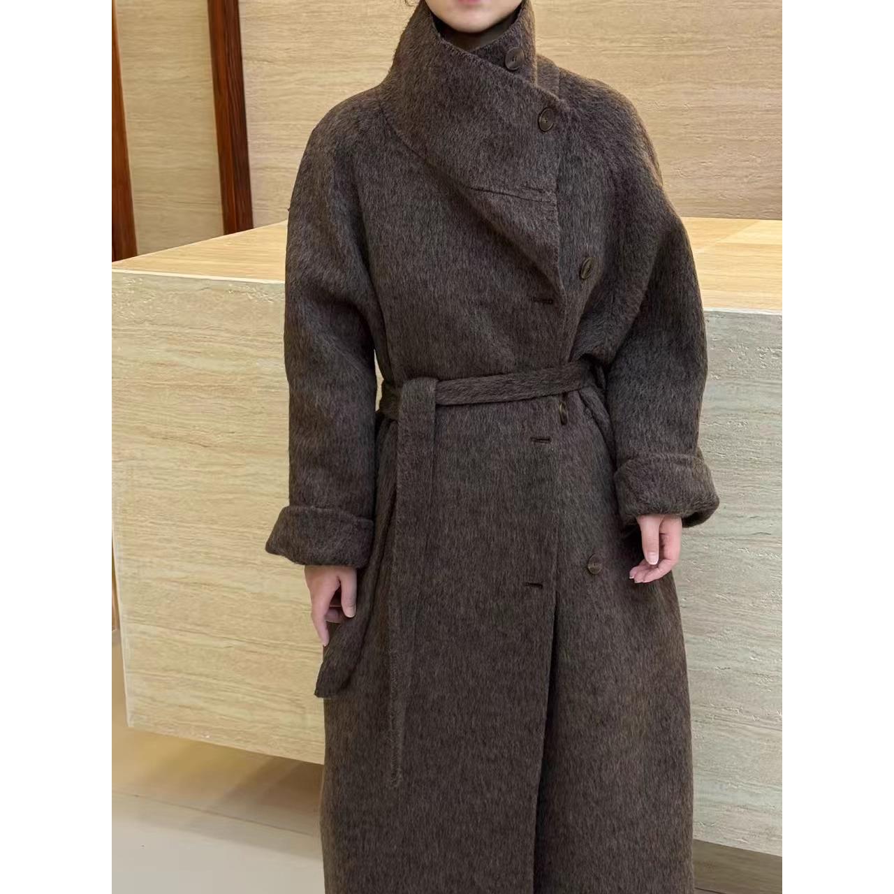 高级双面羊毛羊绒大衣长款加厚