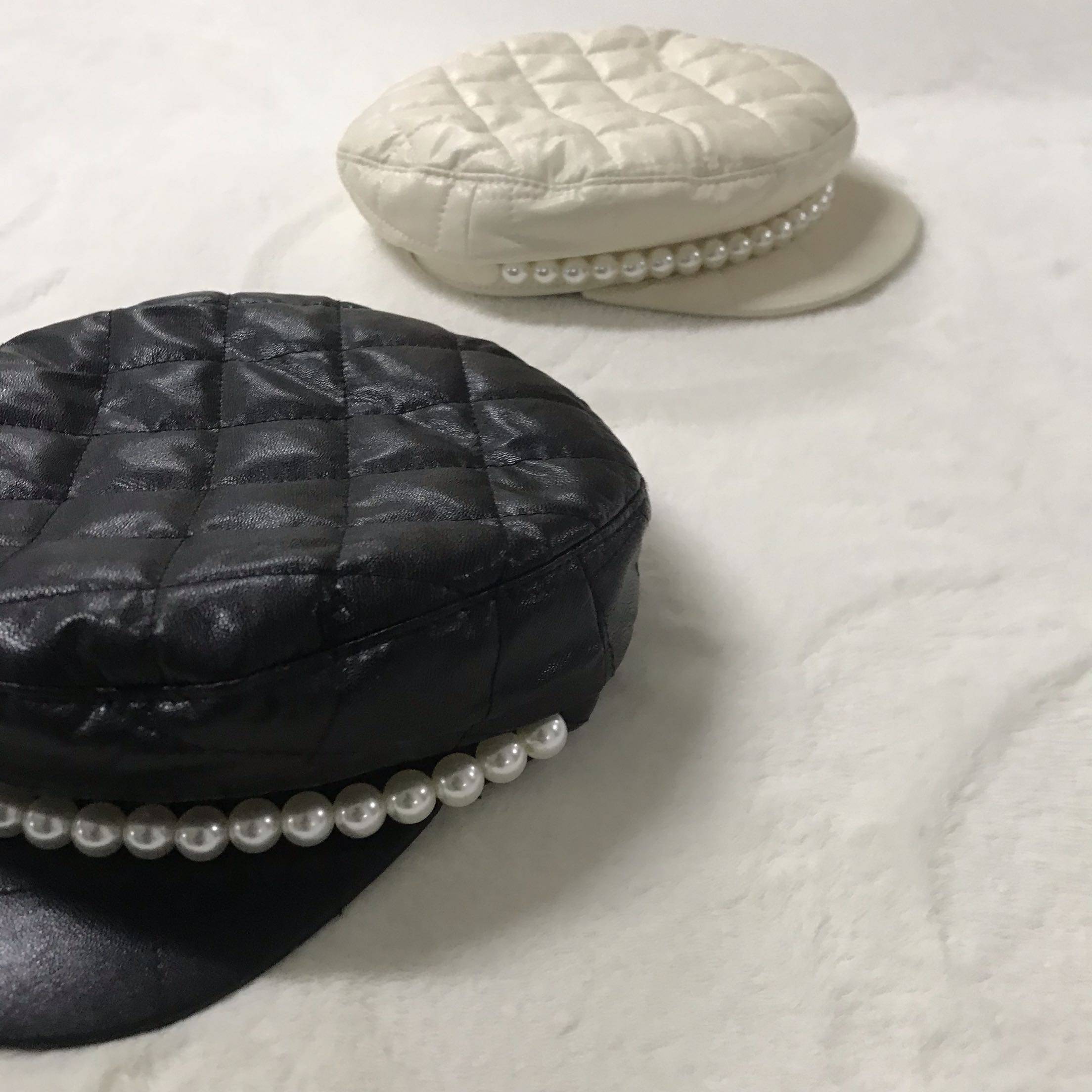 Small fragrant wind Pearl Plaid cortex Duck tongue Beret England Retro Flatin the Women's clothing/Boutique , Pants , Casual pants  category - from Buy2taobao.com to provide professional Taobao agent buy service