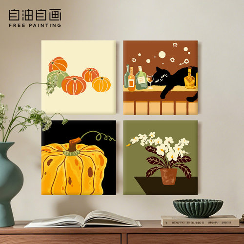 手工填色桌面亲子摆台画