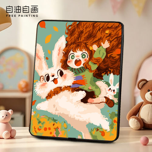自油自画 数字油画diy填色手绘手工填充客厅卧室卡通桌面摆台画