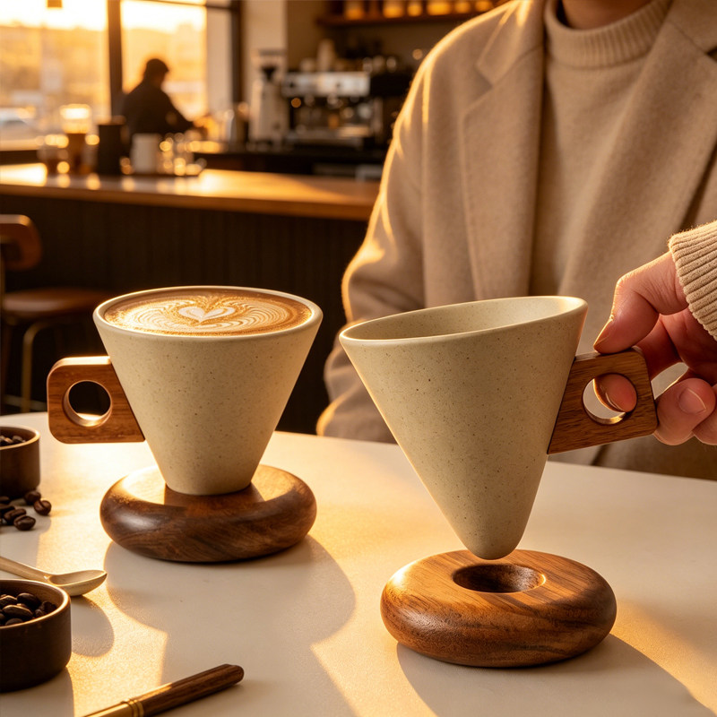 Ceramic Coffee Cup高颜值陶瓷咖啡杯高档精致女士个人专用杯子
