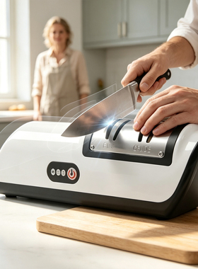 跨境Knife Sharpener电动磨刀器智能家用厨房刀具全自动磨刀神器