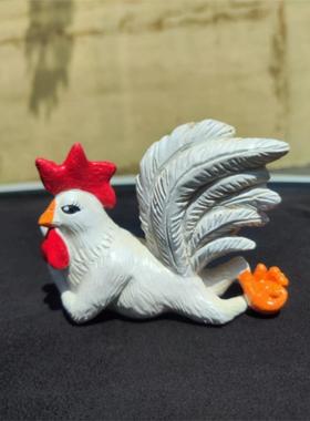 跨境新品大公鸡白色趴姿