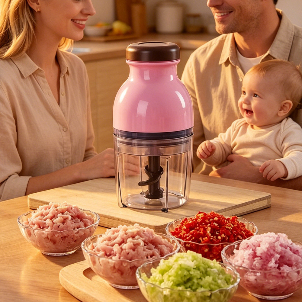 Baby food maker辅食机绞肉机电动料理搅拌器碎肉菜馅蒜泥料理机