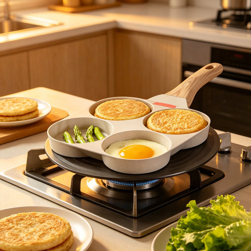 Egg frying pan煎蛋锅麦饭石平底锅家用早餐锅煎蛋神器小煎饼锅